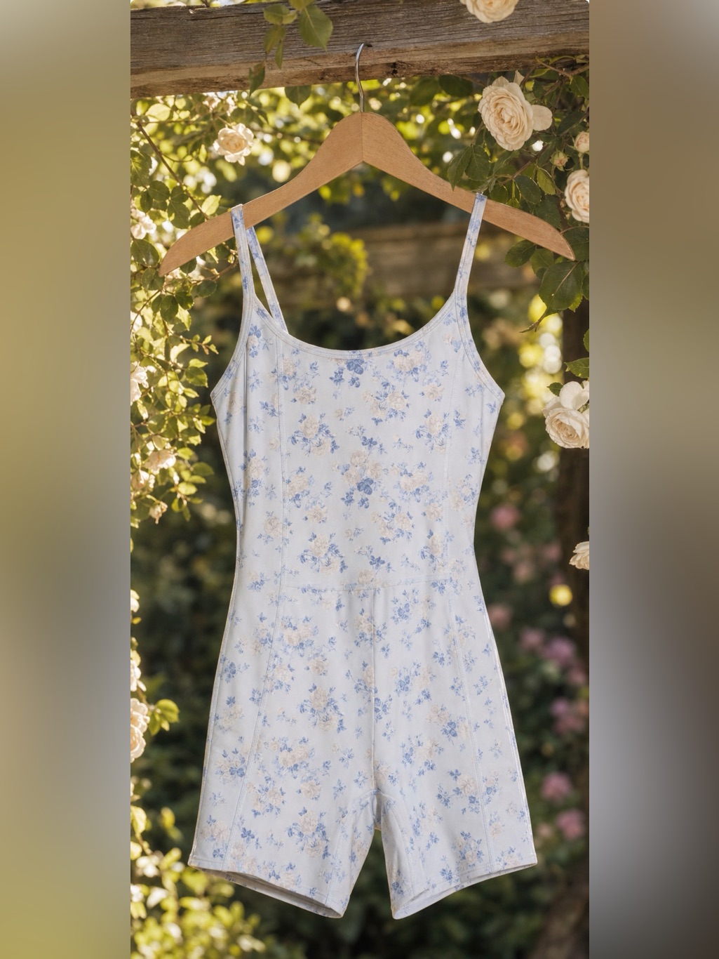 Loveshackfancy Atticus Floral Romper Xs Blue Nwt Soft Girl Cottagecore